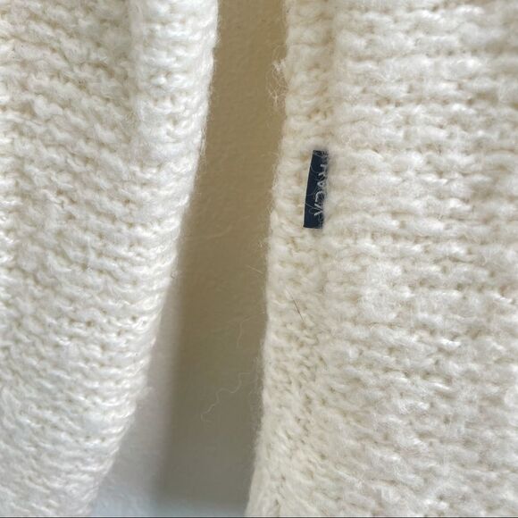 RVCA Cowlneck Sweater Cream Small Classic Neutral Minimalist - Picture 6 of 7